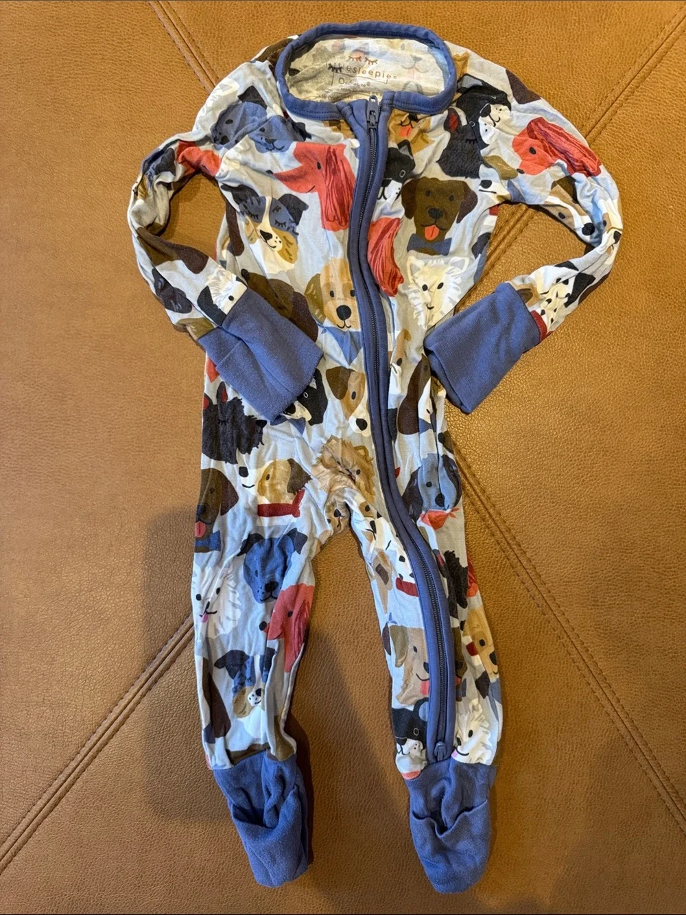 Little sleepies footie bamboo stretch 0-3 onesie pajamas